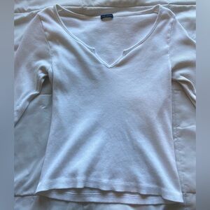 White long sleeve brandy top